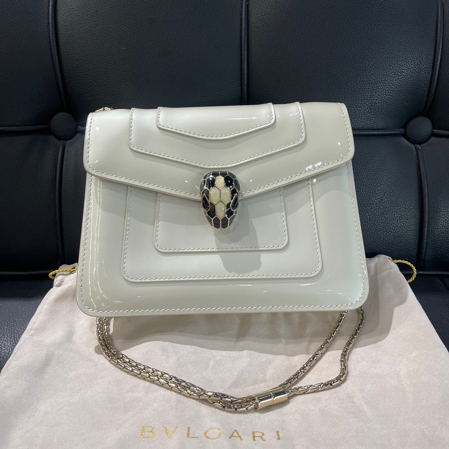 Bvlgari - Serpenti Forever - Patent leather - White - (mini)