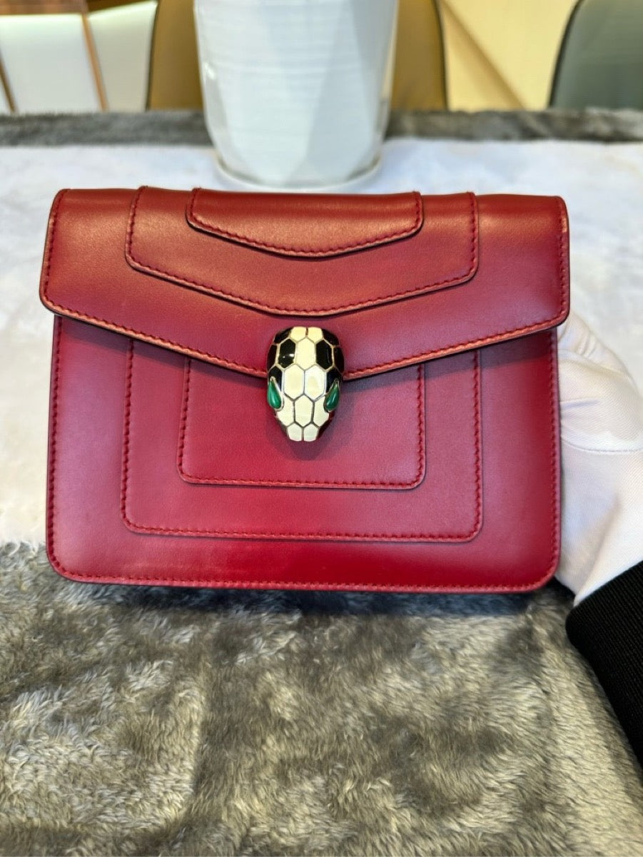 Bvlgari - Serpenti Forever Small - Leather - Red - (small)