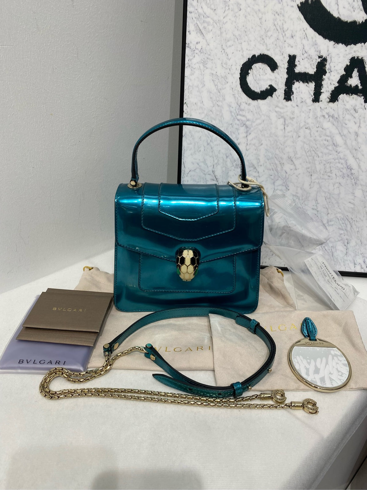 Bvlgari - Serpenti Forever Small - Patent leather - Blue - (small)