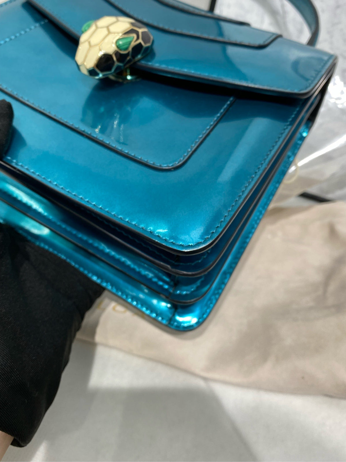 Bvlgari - Serpenti Forever Small - Patent leather - Blue - (small)