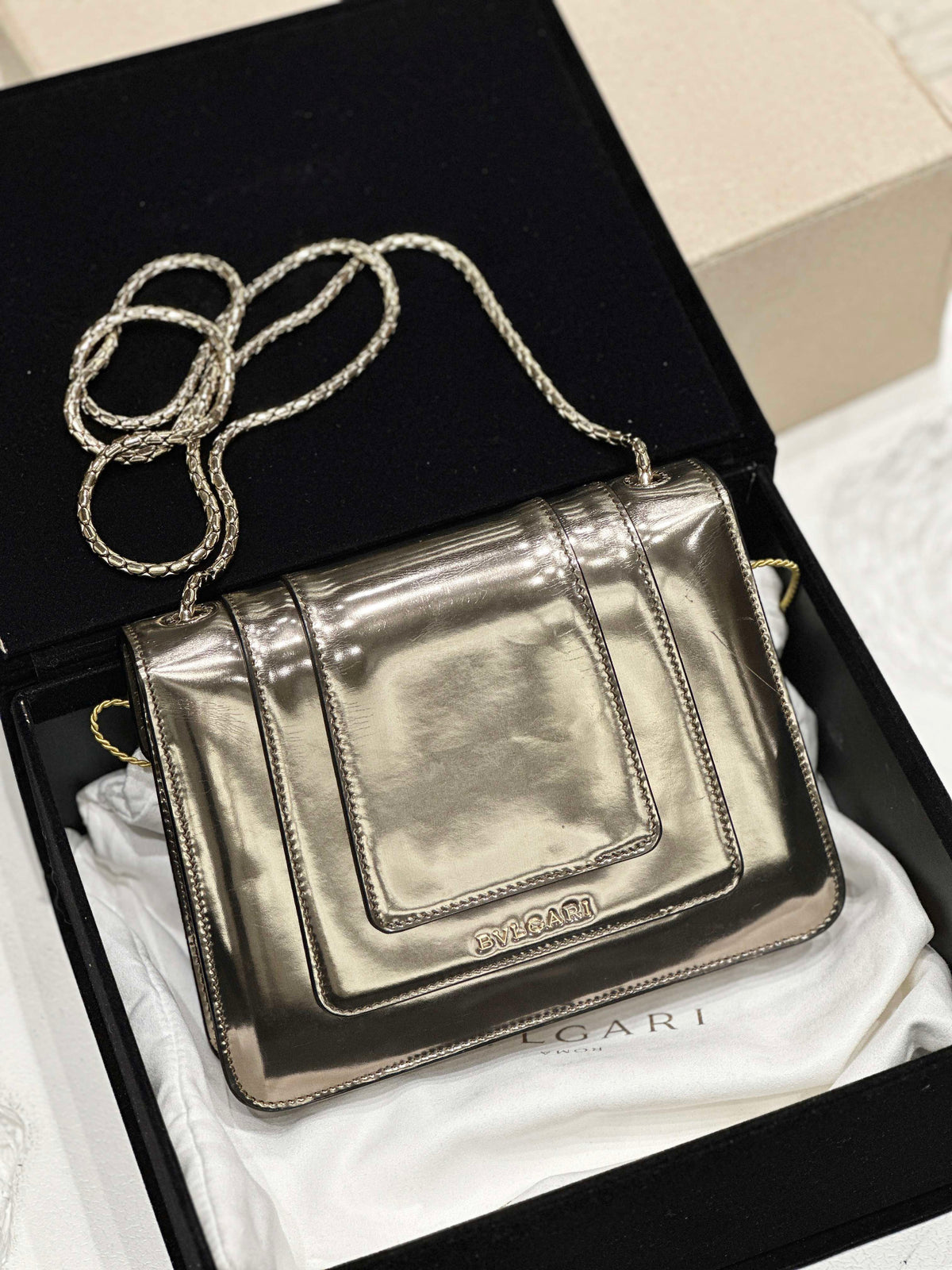 Bvlgari - Serpenti Forever Small - Patent leather - Gold - (small)