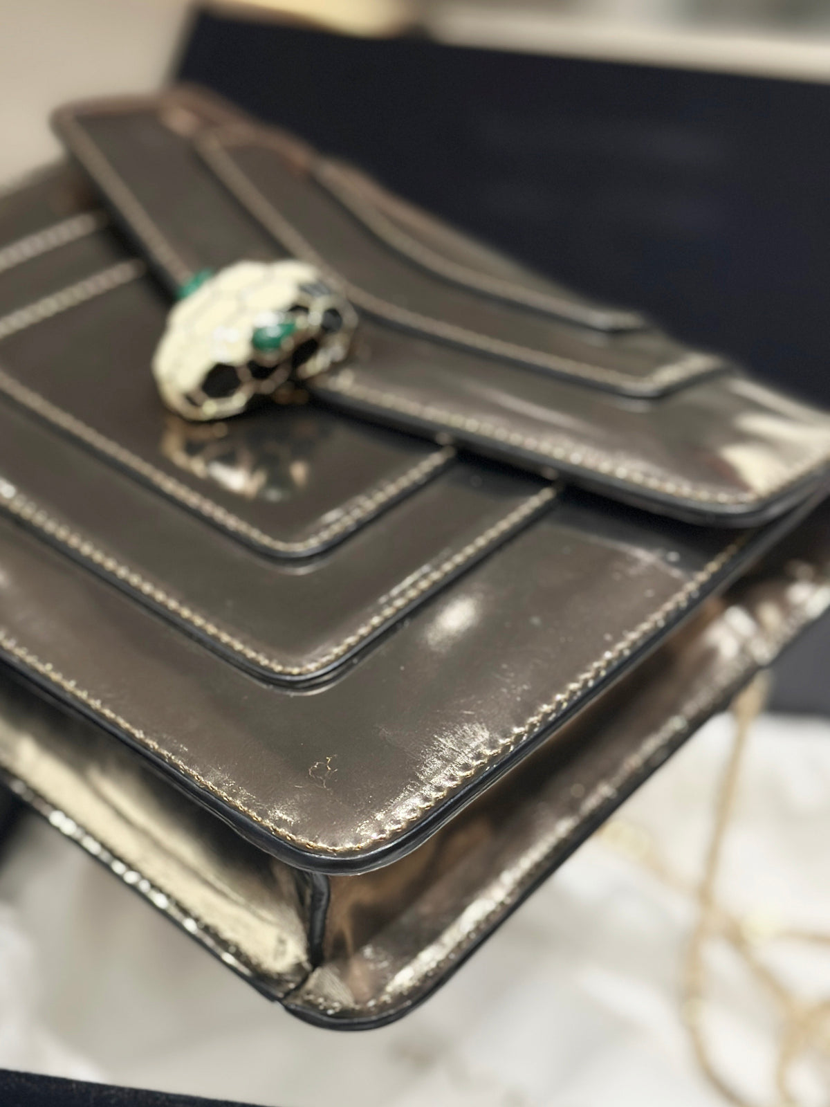 Bvlgari - Serpenti Forever Small - Patent leather - Gold - (small)