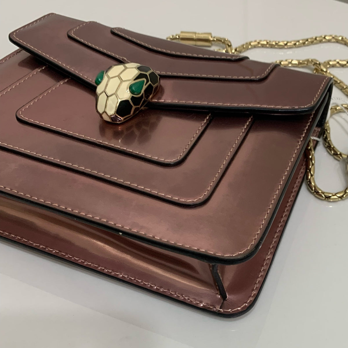 Bvlgari - Serpenti Forever Small - Patent leather - Pink - (small)