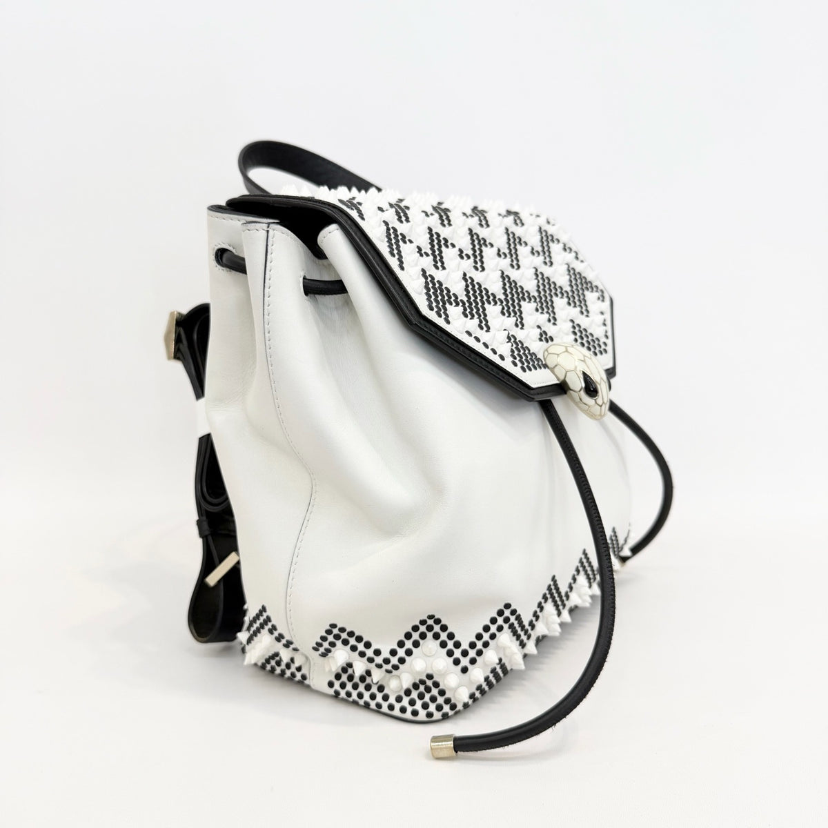 Bvlgari - Serpenti Forever Studded Drawstring Backpack - Leather - Multicolour - (mini)
