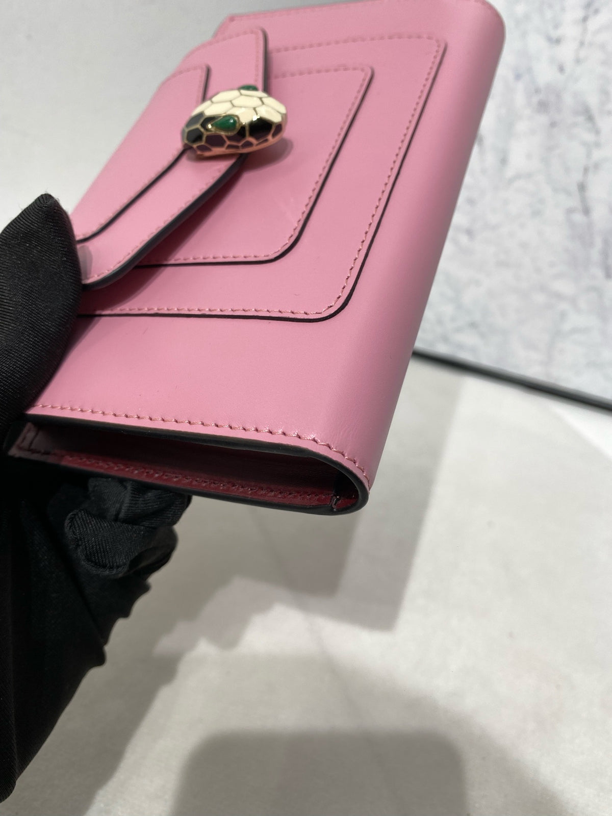 Bvlgari - Serpenti Forever Tri-fold - Leather - Pink