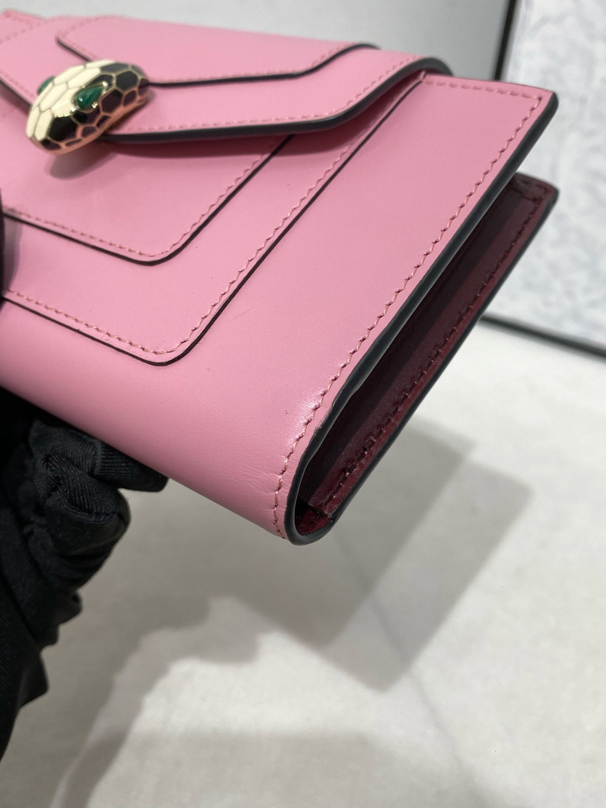 Bvlgari - Serpenti Forever Tri-fold - Leather - Pink