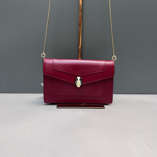 Bvlgari - Serpenti Forever Wallet on Chain - Calf leather - Red - (mini)
