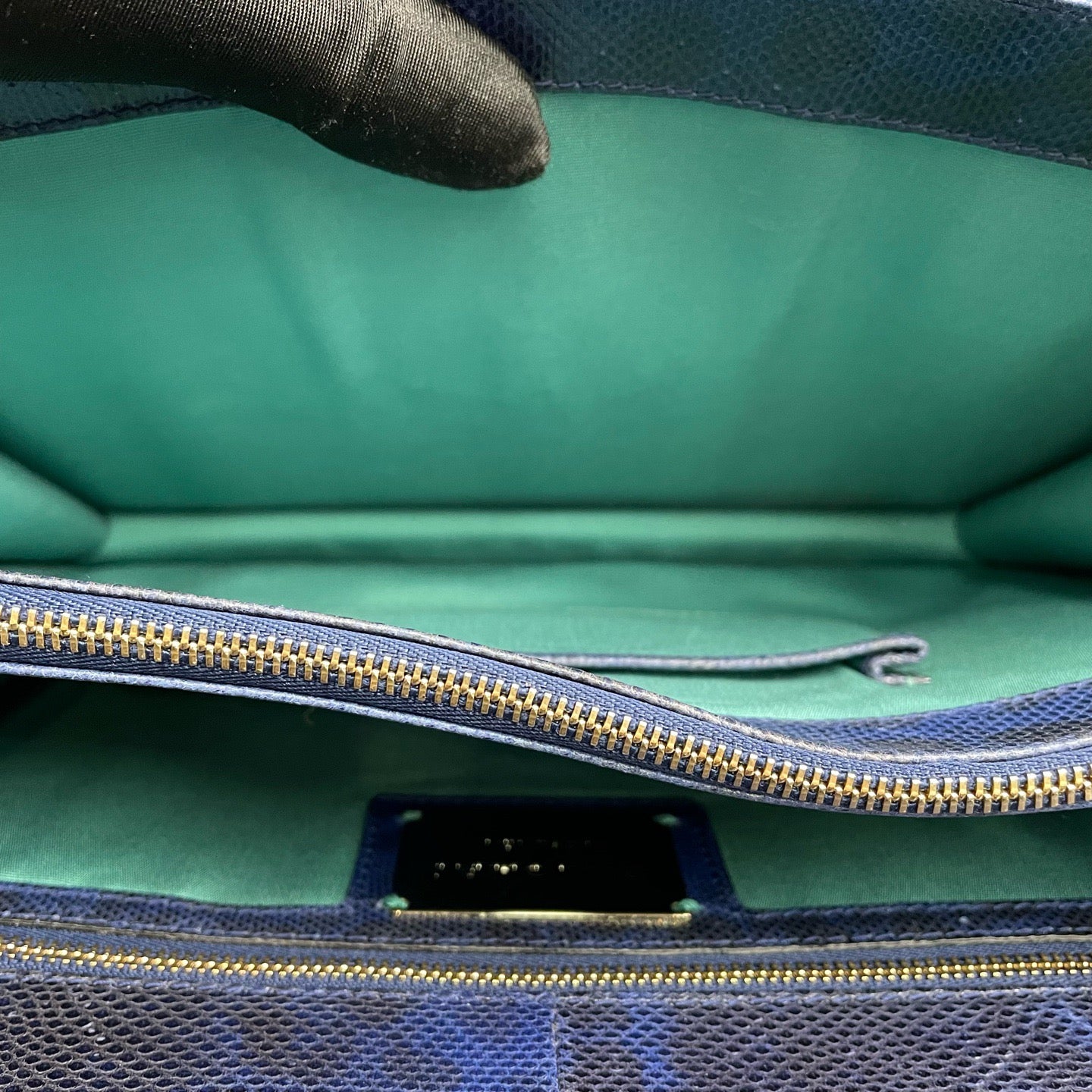Bvlgari - Serpenti Forever - Water snake leather - Blue with black accents - (Medium)