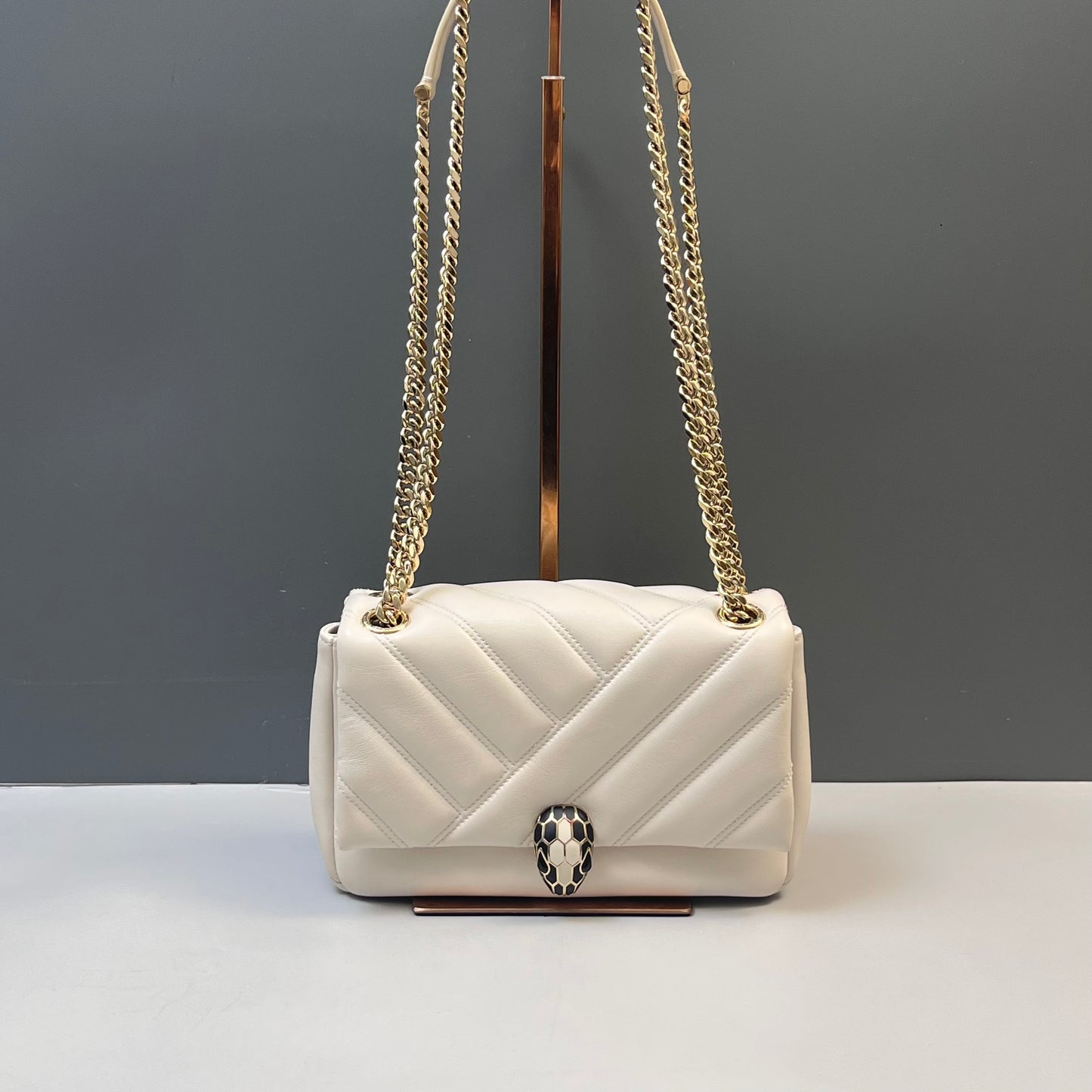 Bvlgari - Serpenti - Leather - Beige - (small)