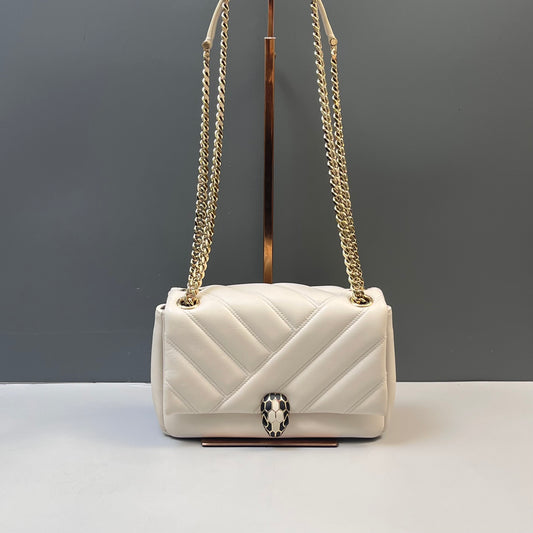Bvlgari - Serpenti - Leather - Beige - (small)