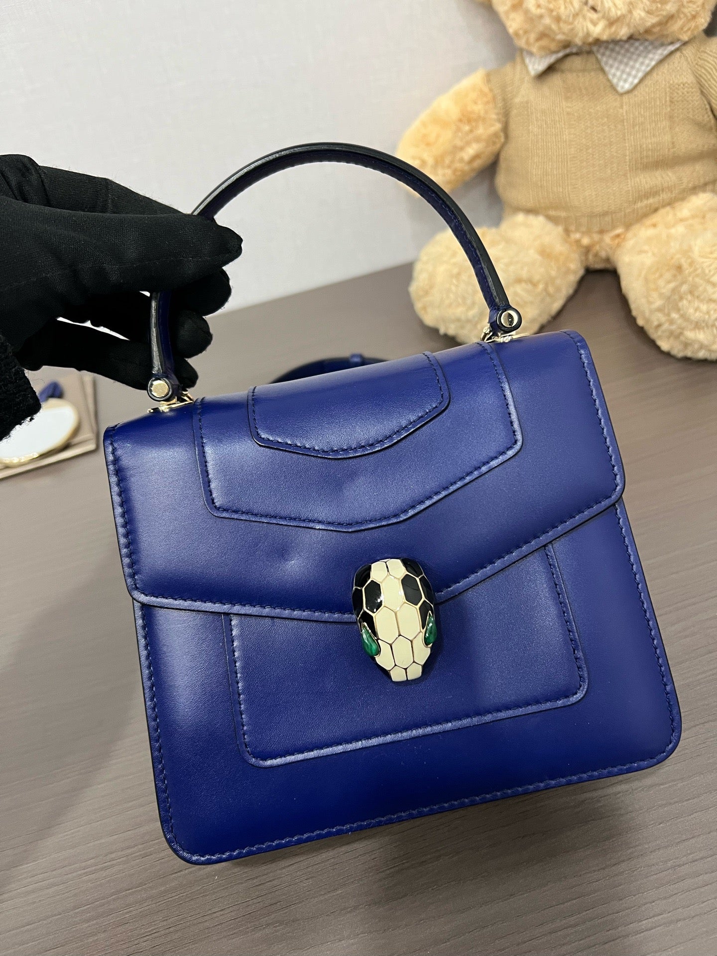 Bvlgari - Serpenti - Leather - Blue - (mini)