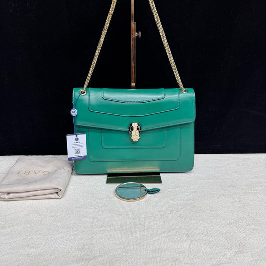 Bvlgari - Serpenti - Leather - Green - (Medium)