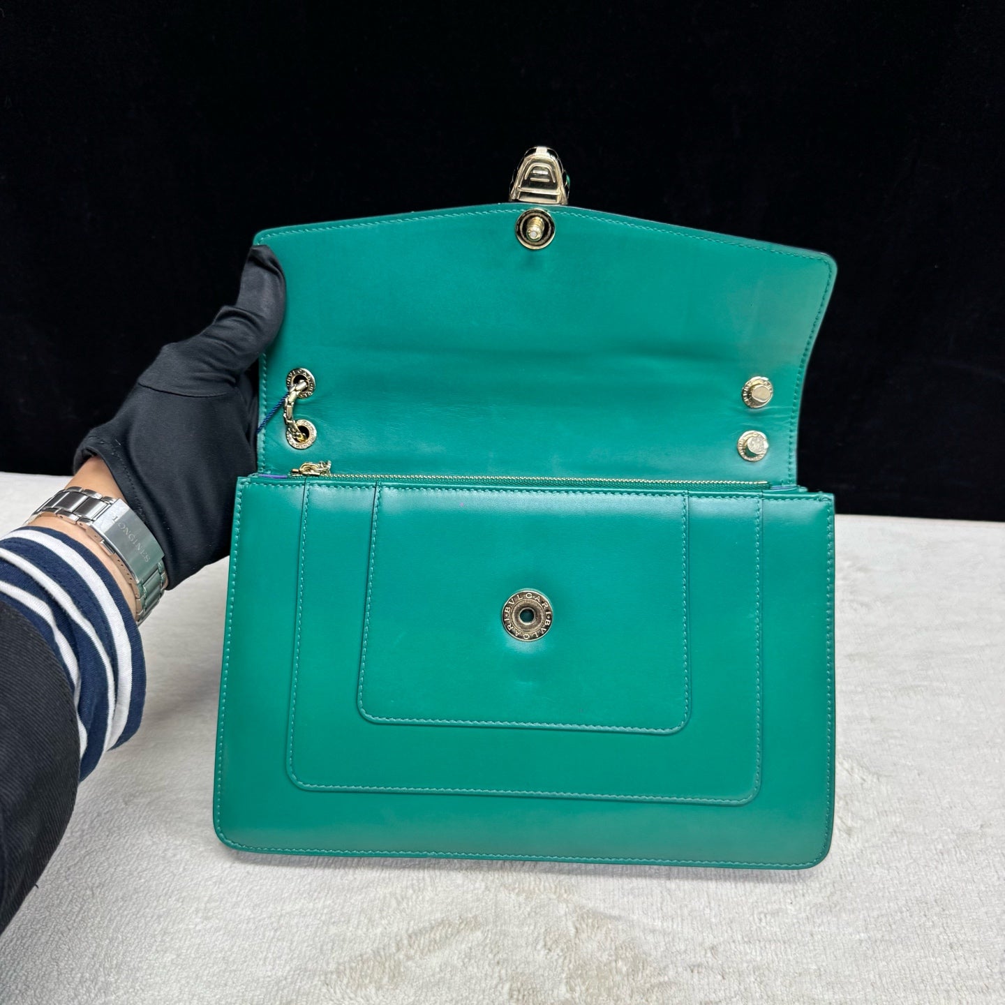 Bvlgari - Serpenti - Leather - Green - (Medium)