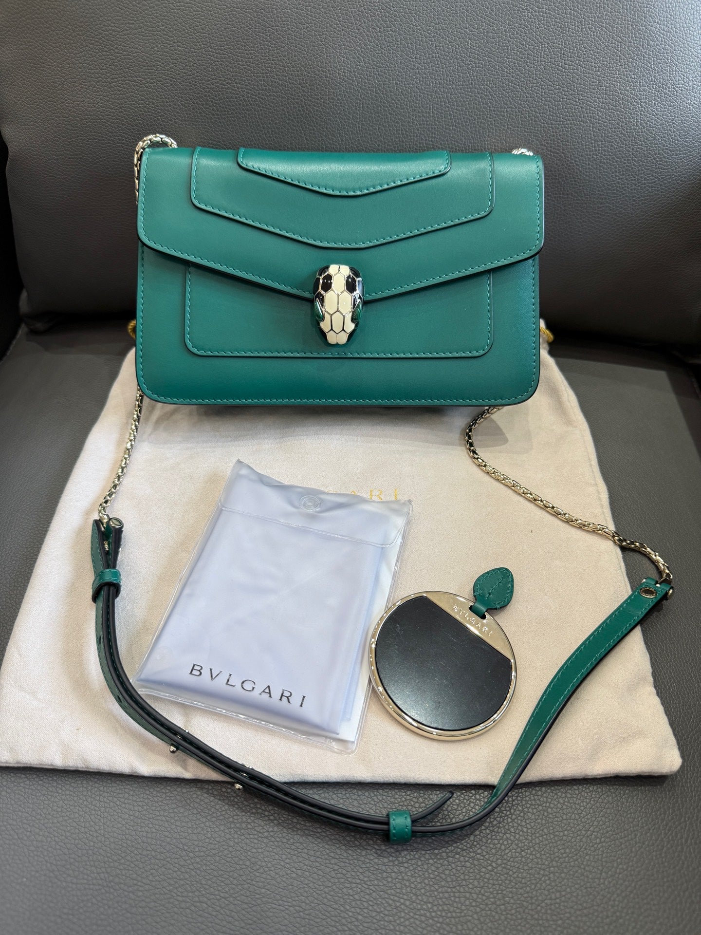 Bvlgari - Serpenti - Leather - Green - (small)