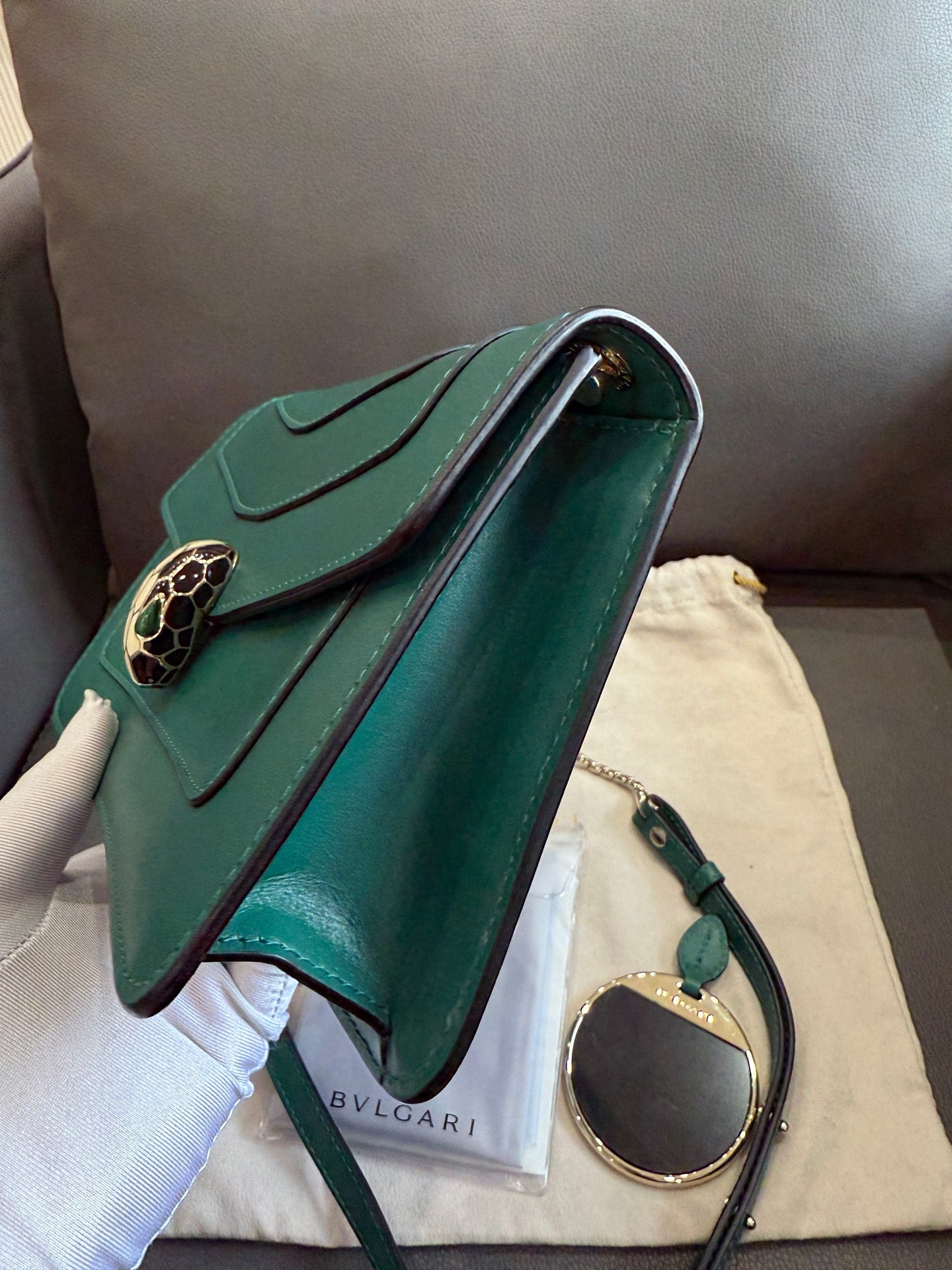 Bvlgari - Serpenti - Leather - Green - (small)