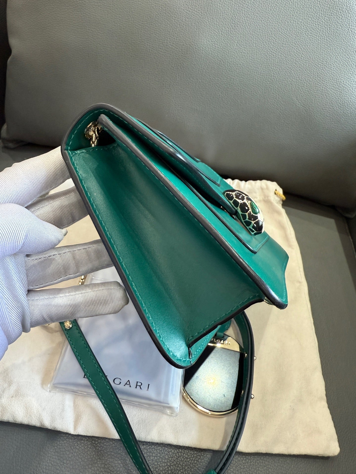 Bvlgari - Serpenti - Leather - Green - (small)