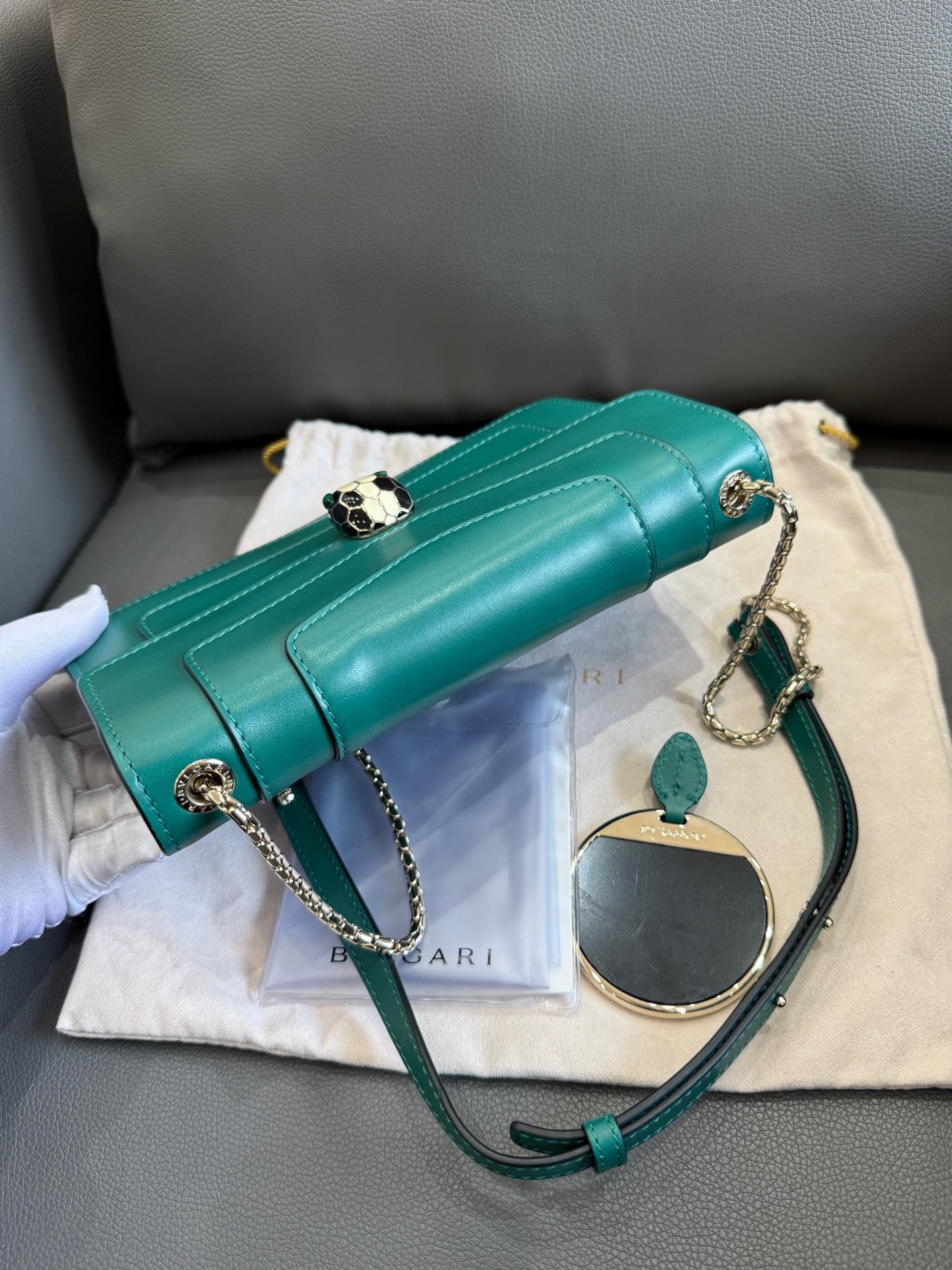 Bvlgari - Serpenti - Leather - Green - (small)