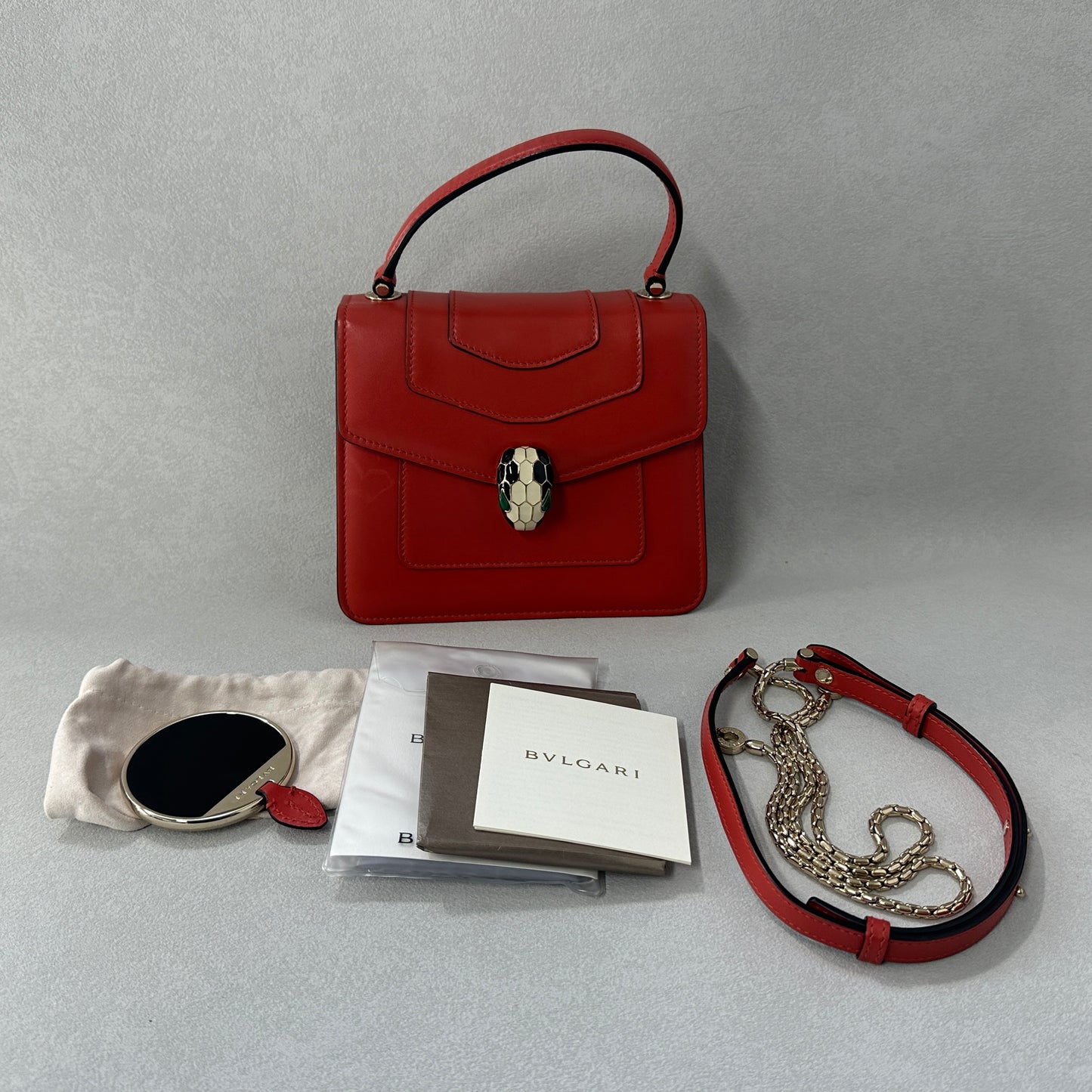Bvlgari - Serpenti - Leather - Red - (mini)