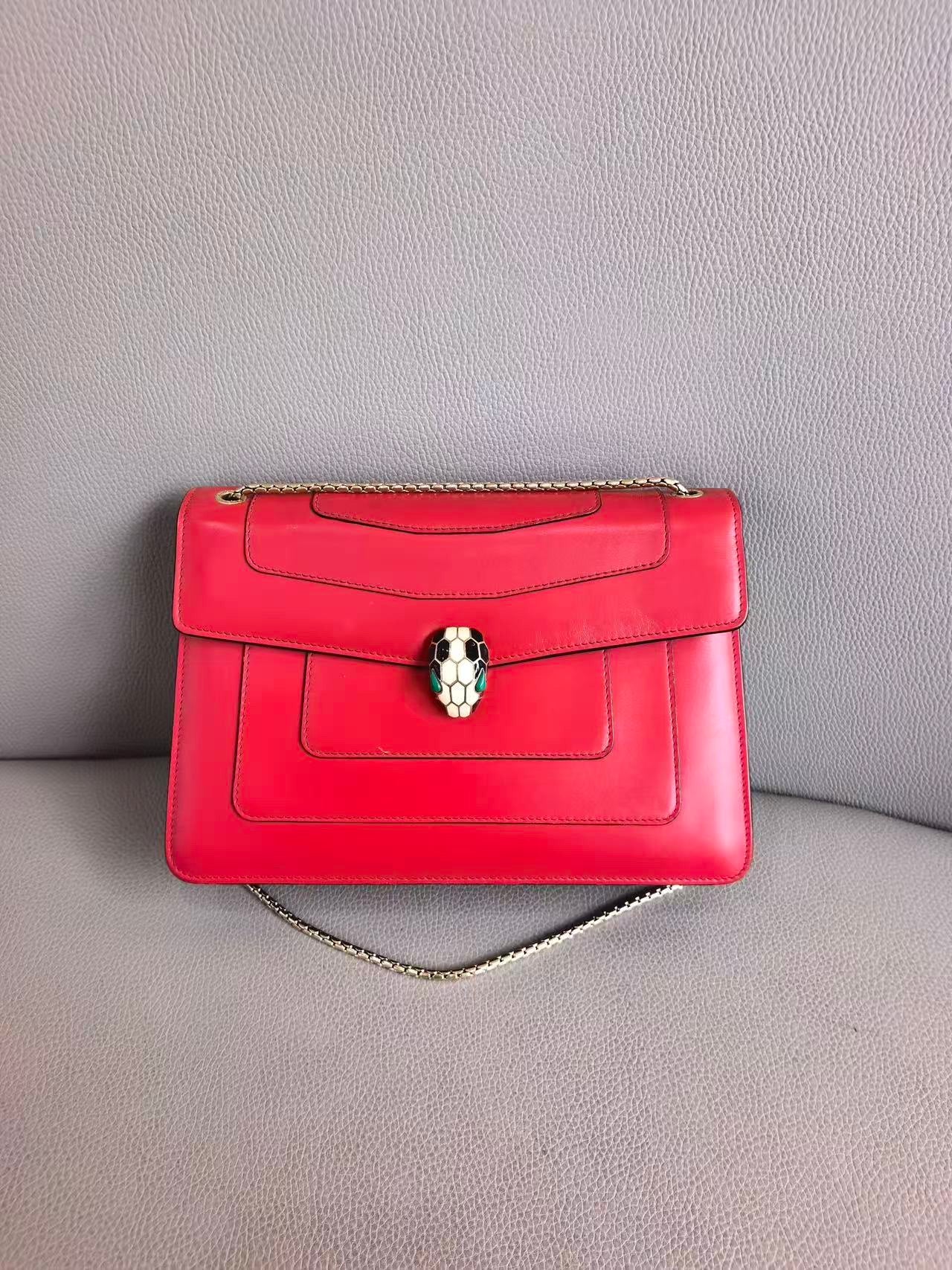 Bvlgari - Serpenti - Leather - Red - (Small)