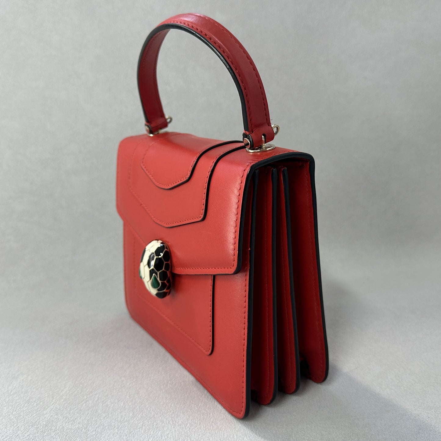 Bvlgari - Serpenti - Leather - Red - (small)