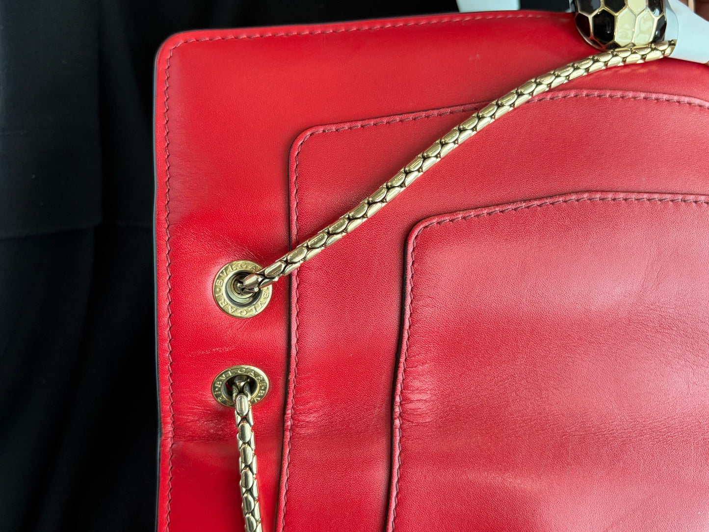Bvlgari - Serpenti - Leather - Red - (Small)