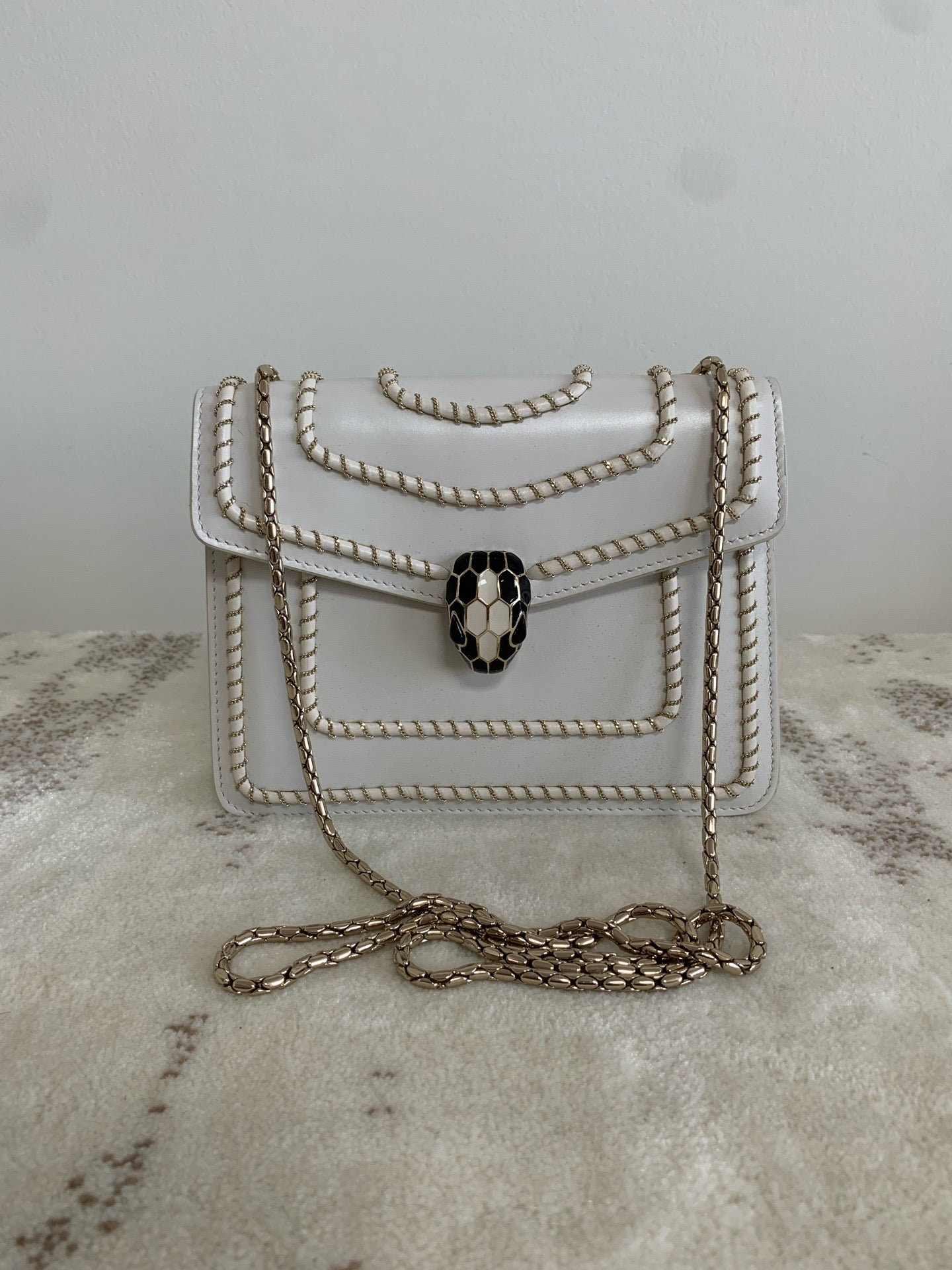 Bvlgari - Serpenti - Leather - White - (mini)