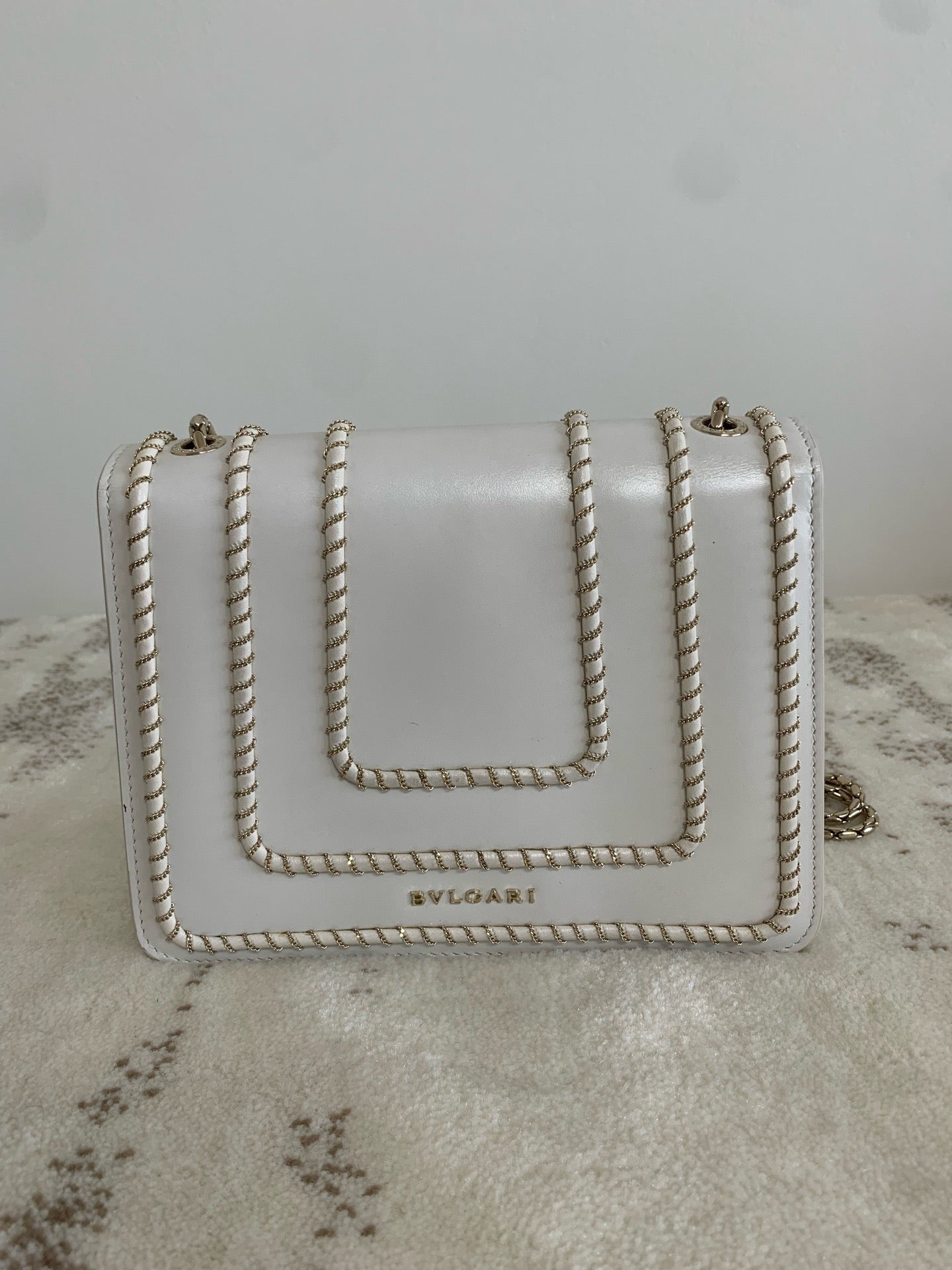 Bvlgari - Serpenti - Leather - White - (mini)