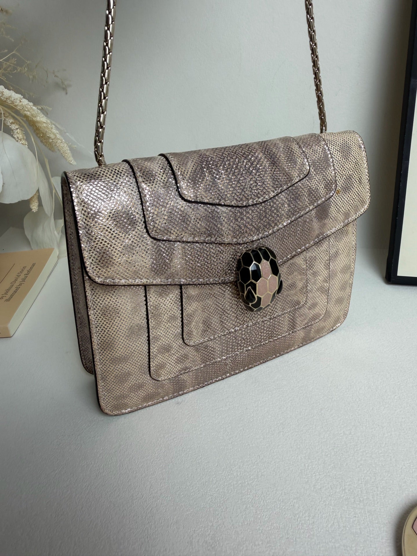 Bvlgari - Serpenti - Lizard - Beige - (mini)
