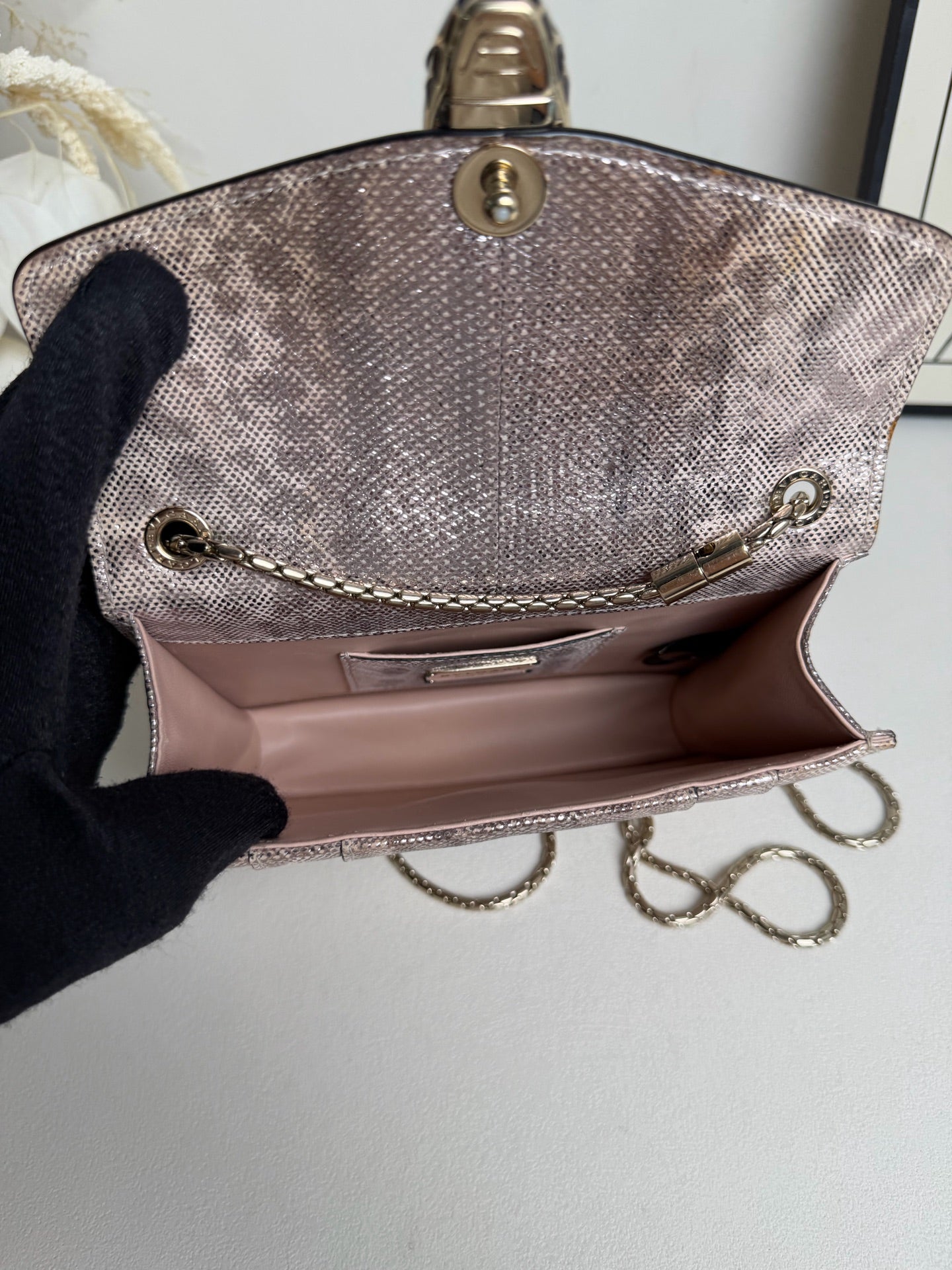 Bvlgari - Serpenti - Lizard - Beige - (mini)
