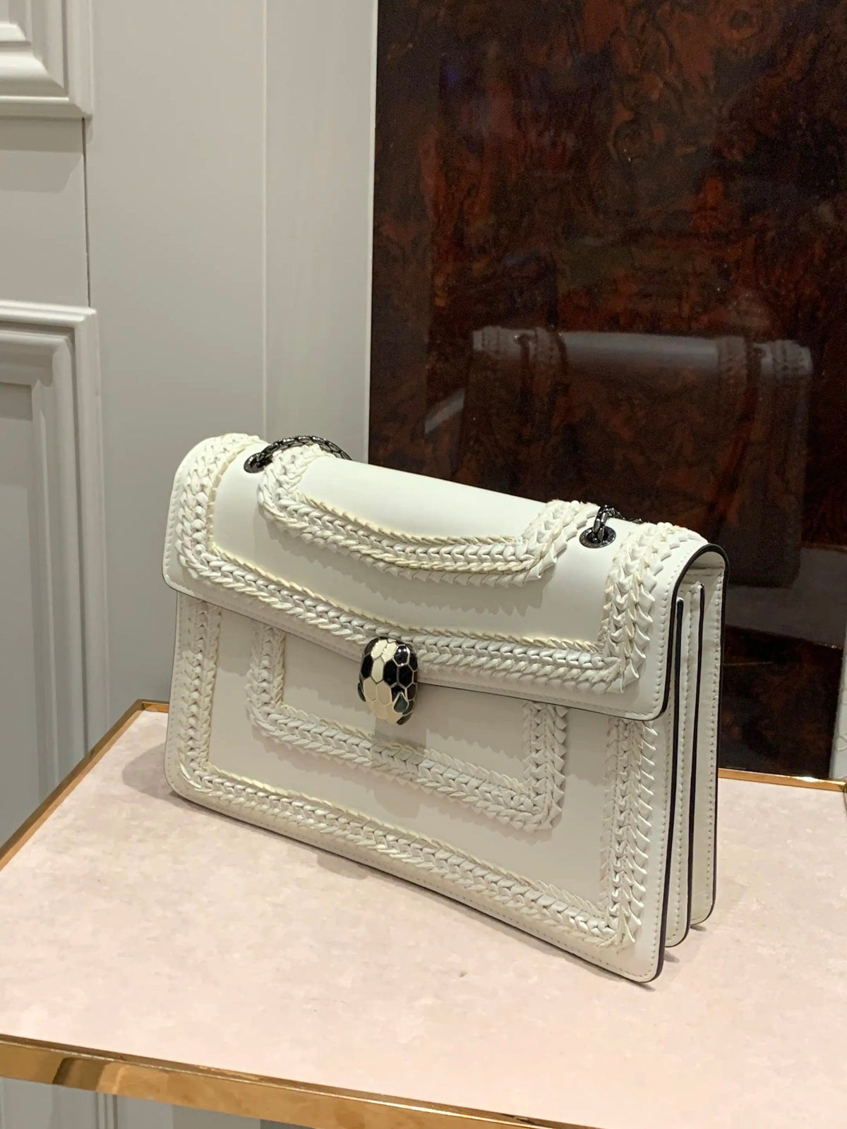 Bvlgari - Serpenti Medium - Leather - White - (medium)