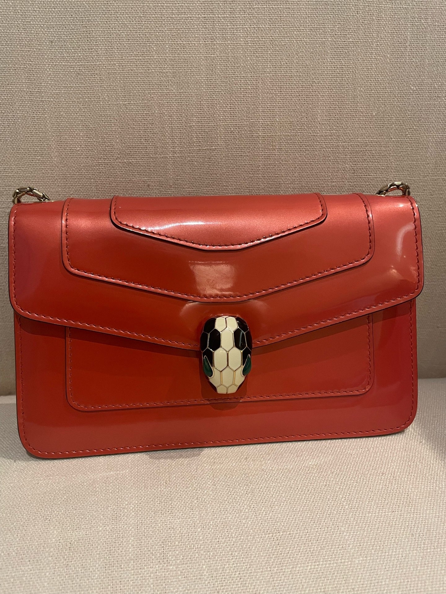 Bvlgari - Serpenti - Patent leather - Red - (mini)