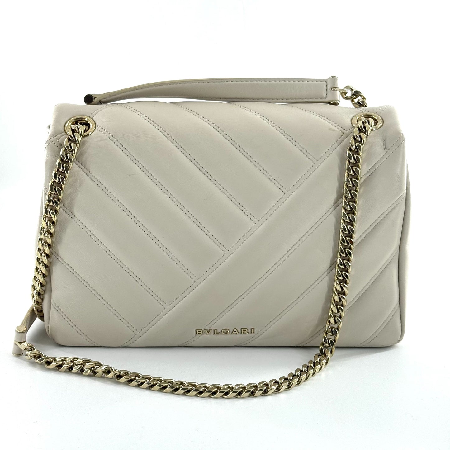 Bvlgari - Serpenti Puffy Bag - Leather - White - (Medium)