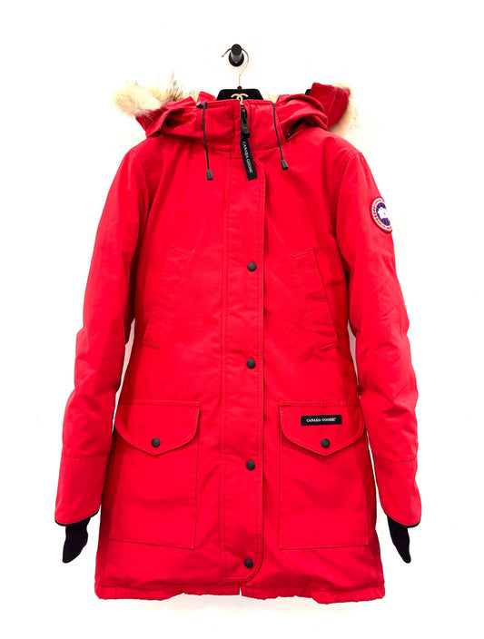 Canada Goose - Trillium - Polyester blend with down fill and coyote fur trim - Red - (XS)