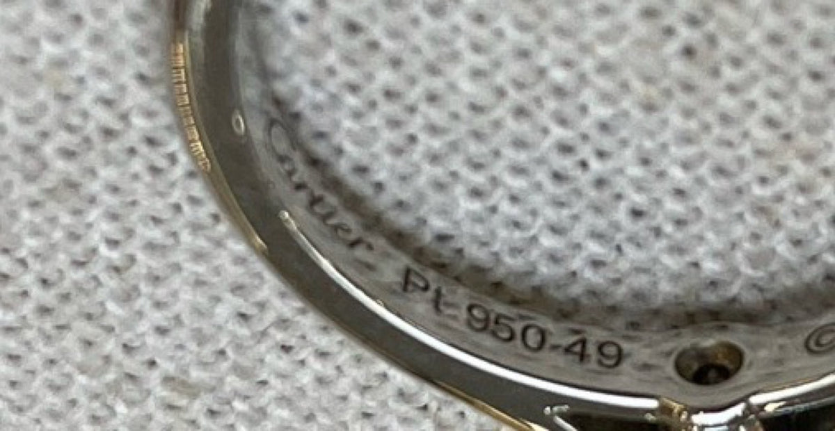 Cartier - 1895 - 950 platinum; 0.23 ct diamond, E colour, VVS1 clarity, triple excellent cut, no fluorescence - Silver - (49)