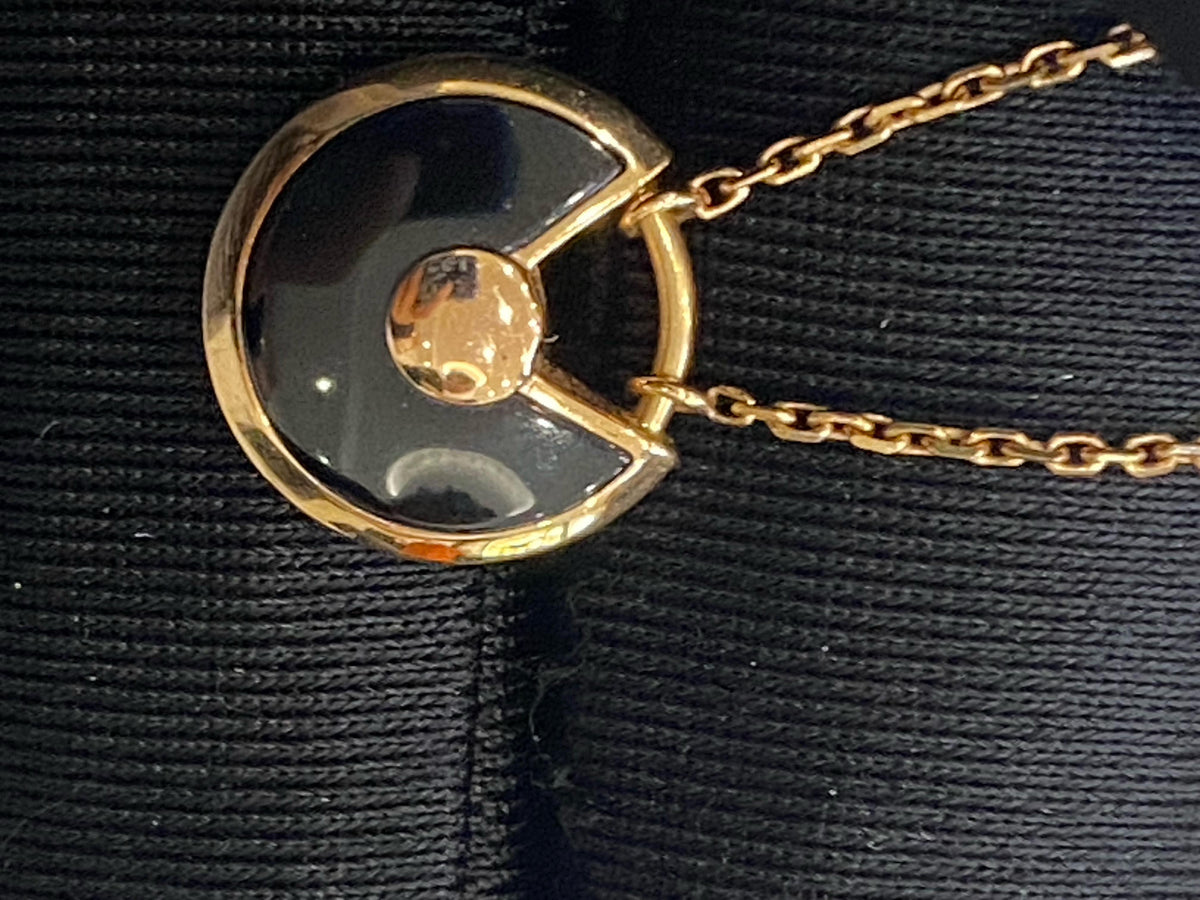 Cartier - Amulette de Cartier XS - 18k rose gold, black onyx and one diamond - Black - (XS)