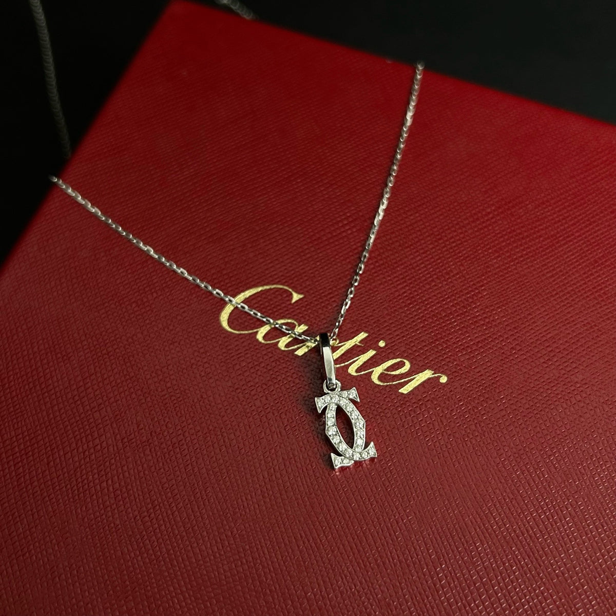 Cartier - C de Cartier - 18k white gold set with 24 brilliant-cut diamonds - Silver - (46 cm)