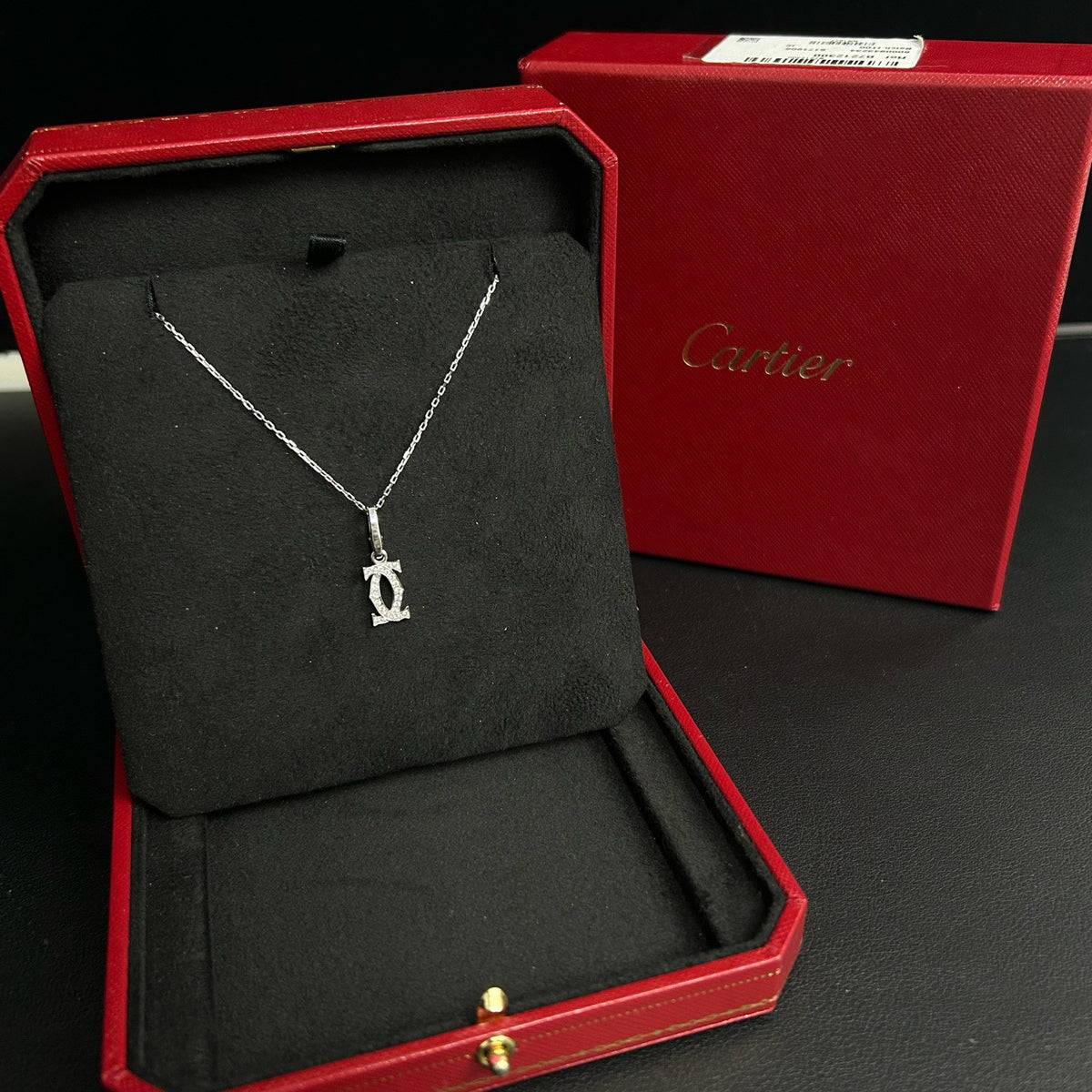 Cartier - C de Cartier - 18k white gold set with 24 brilliant-cut diamonds - Silver - (46 cm)