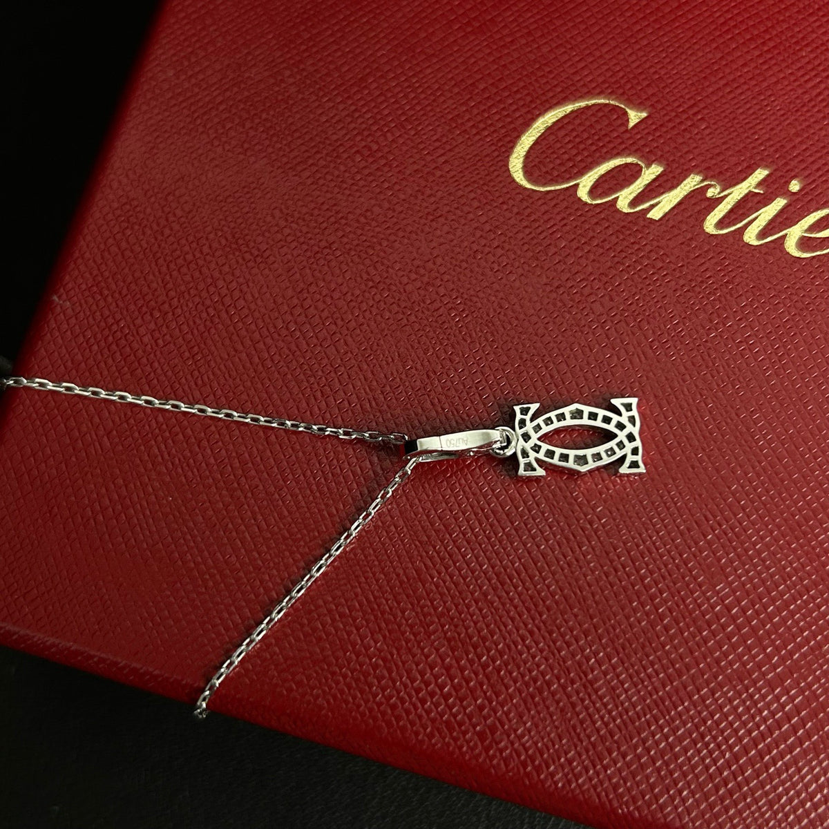 Cartier - C de Cartier - 18k white gold set with 24 brilliant-cut diamonds - Silver - (46 cm)