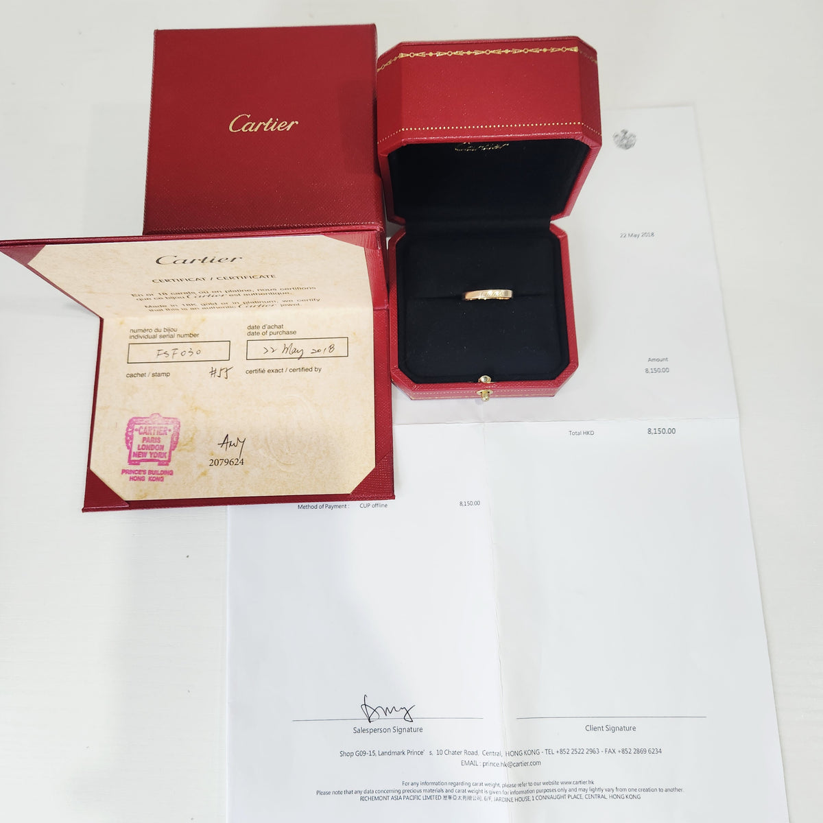 Cartier - C de Cartier Narrow - 18K rose gold - Pink - (55)