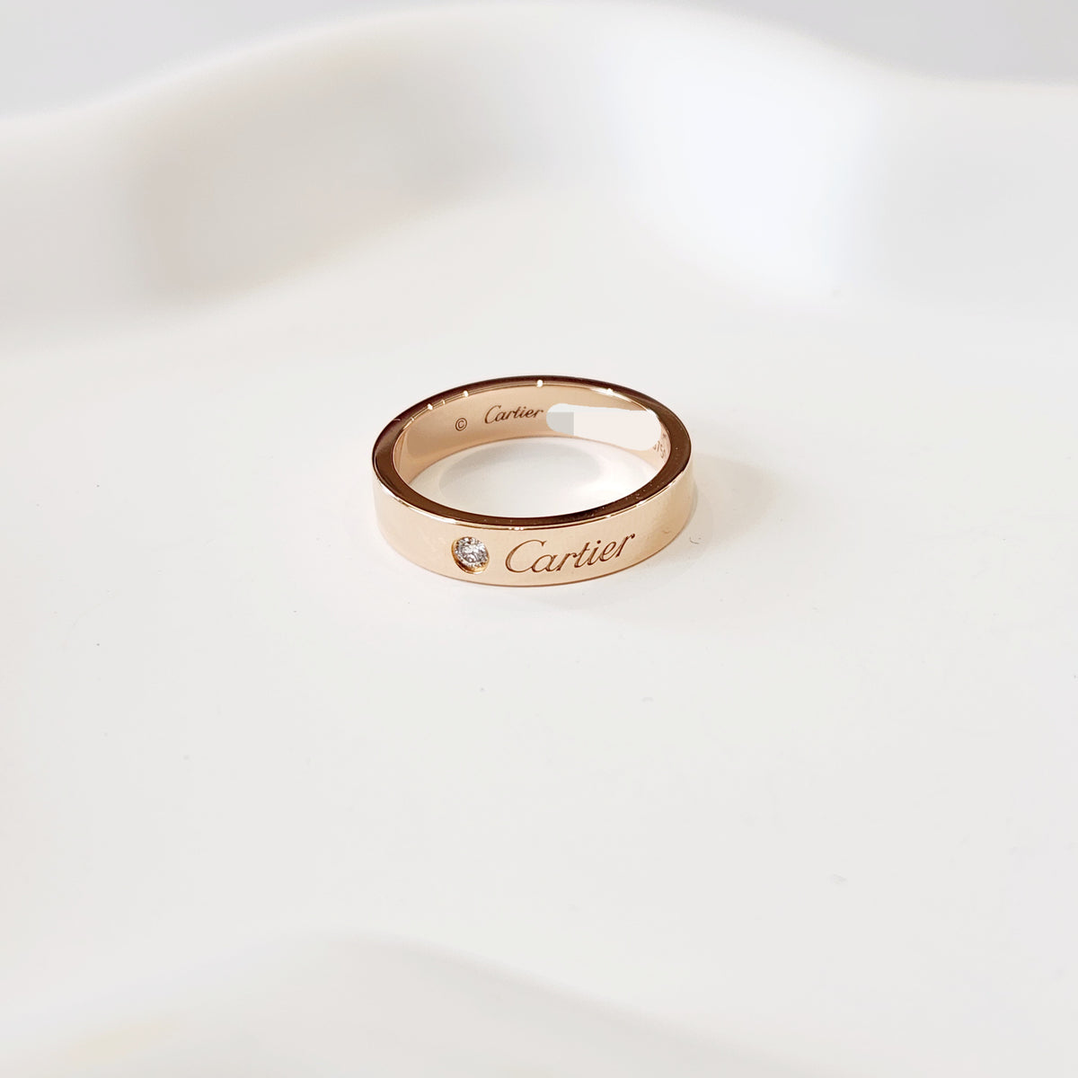 Cartier - C de Cartier Wide - 18K pink gold with one diamond - Gold - (52)