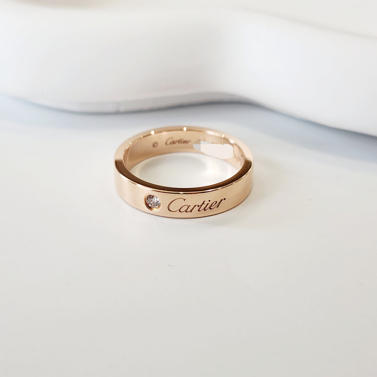 Cartier - C de Cartier Wide - 18K pink gold with one diamond - Gold - (52)