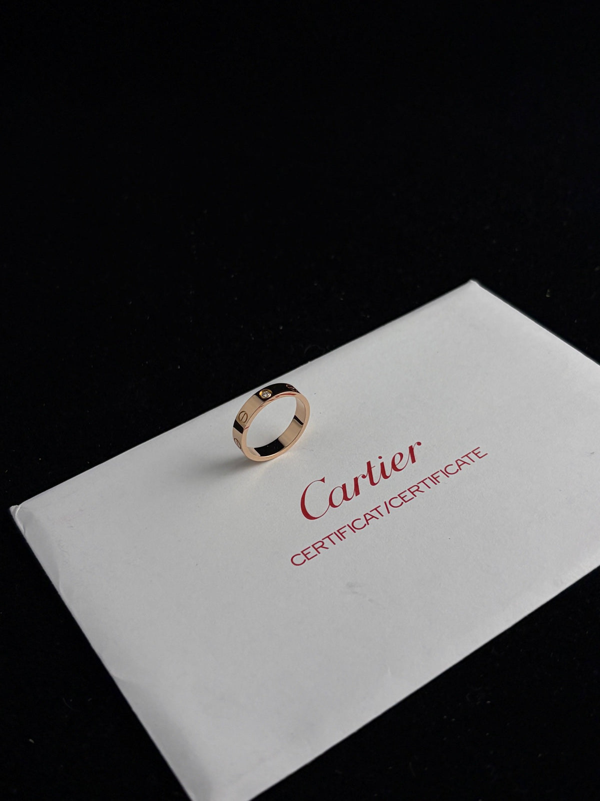 Cartier - LOVE ring, 1 diamond - 18-karat pink gold with one diamond - Gold - (52)