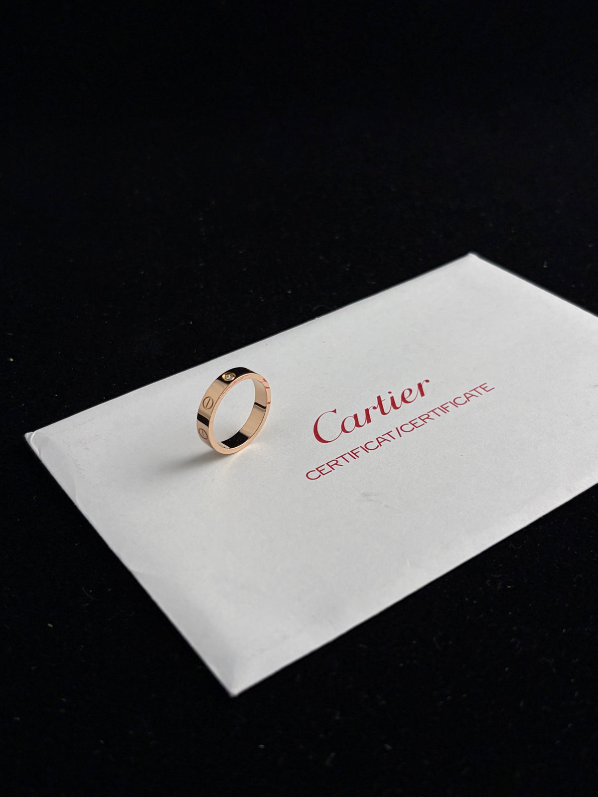 Cartier - LOVE ring, 1 diamond - 18-karat pink gold with one diamond - Gold - (52)