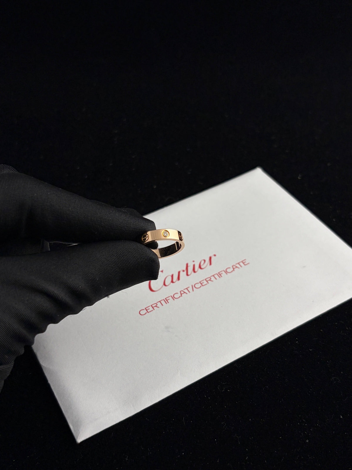 Cartier - LOVE ring, 1 diamond - 18-karat pink gold with one diamond - Gold - (52)