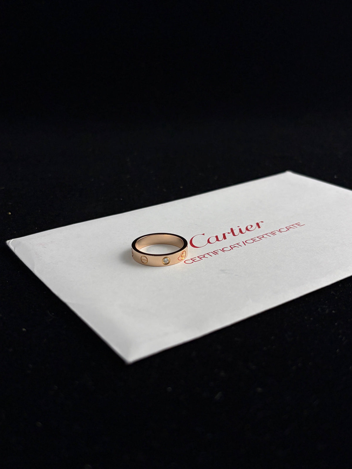 Cartier - LOVE ring, 1 diamond - 18-karat pink gold with one diamond - Gold - (52)
