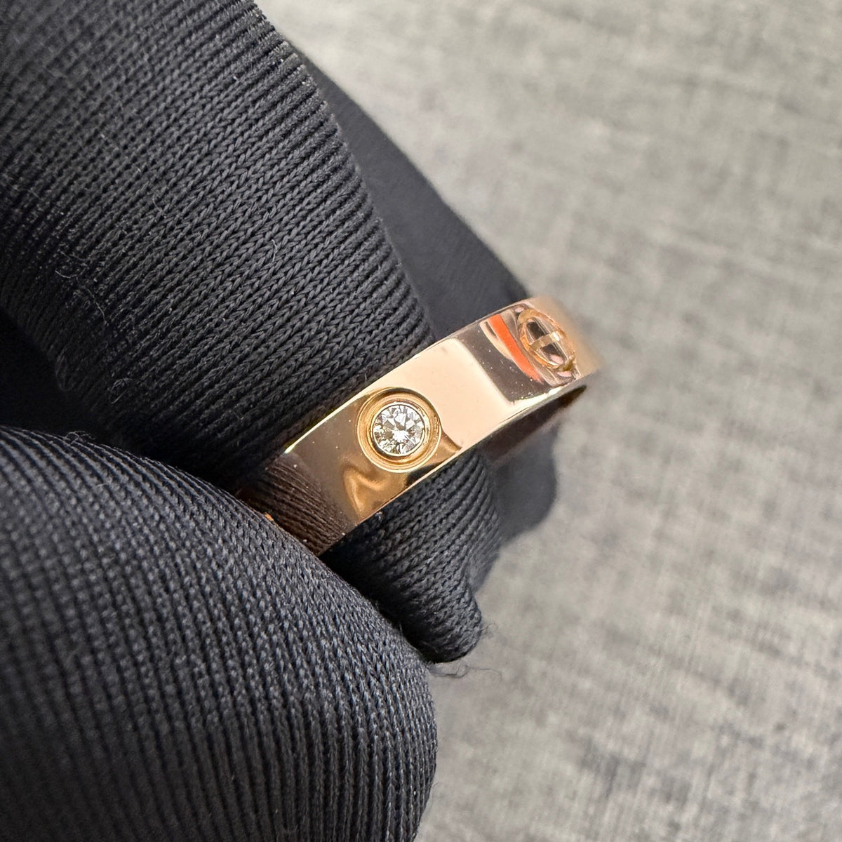 Cartier - LOVE ring, 1 diamond - 18-karat pink gold with one diamond - Gold - (52)