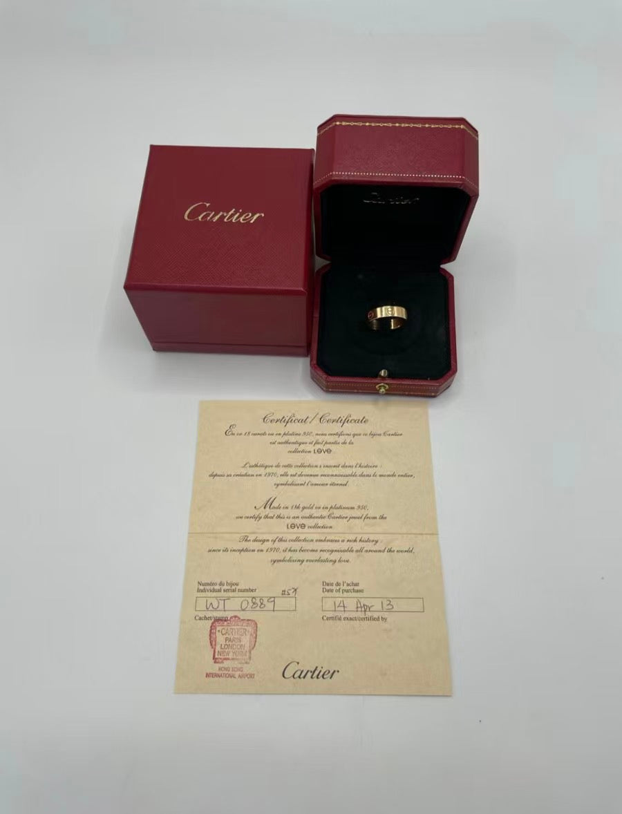 Cartier - LOVE Ring Wide - 18K rose gold - Pink - (57)