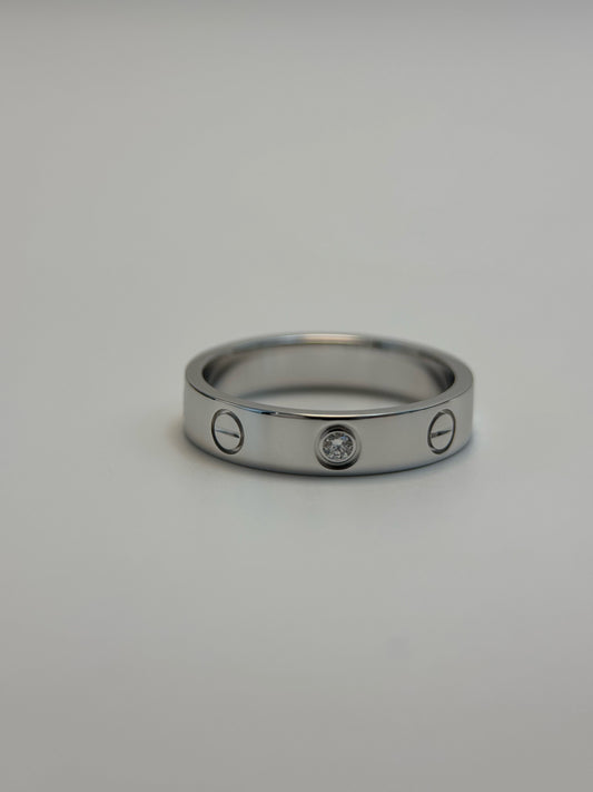 Cartier - Love Solitaire - White gold - Silver - (51)