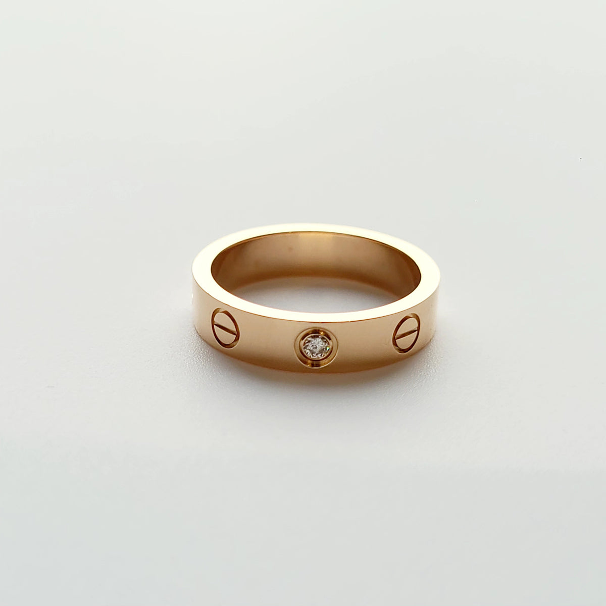 Cartier - LOVE Wedding Band - 18K rose gold with a diamond - Gold - (51)