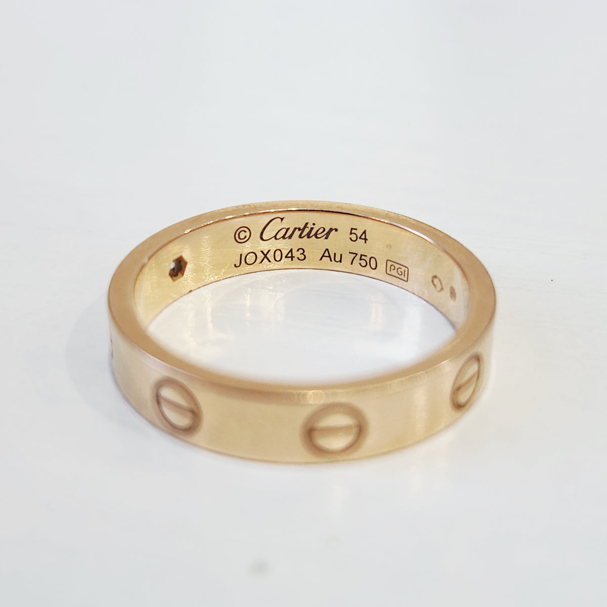 Cartier - LOVE wedding band - 18K rose gold with a diamond - Gold - (54)